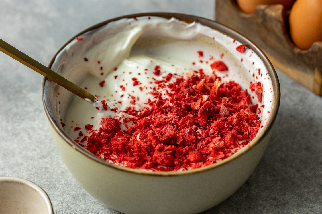 Soft Cake mit Erdbeersahne - Zubereitung der Sahne