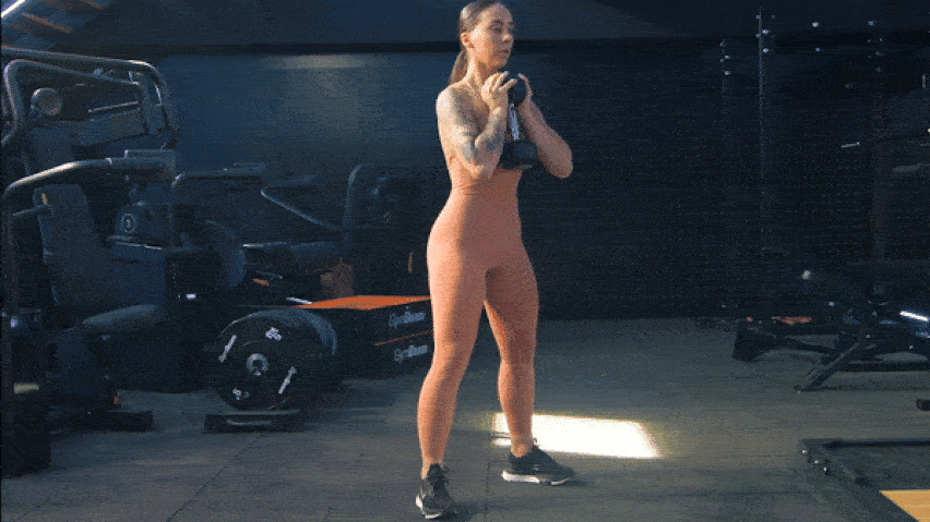 Goblet dřep s jednoručkou