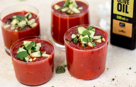 Fitness-Rezept: Kalte Gazpacho-Suppe aus frischem Gemüse