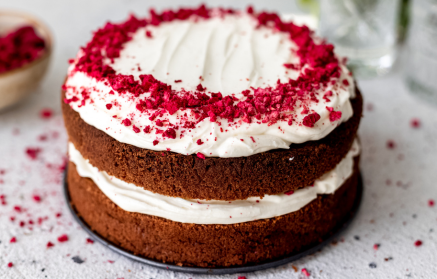 Fitness-Rezept: Red Velvet Cake mit Quarkcremefüllung