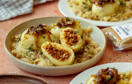 Fitnessrezept: Kartoffelknödel gefüllt mit Tofu
