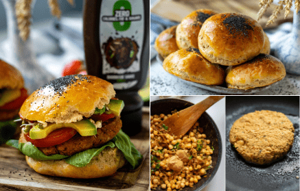 Fitness-Rezept: Vegetarischer Burger mit Dinkelbrötchen und Kichererbsen-Pattie