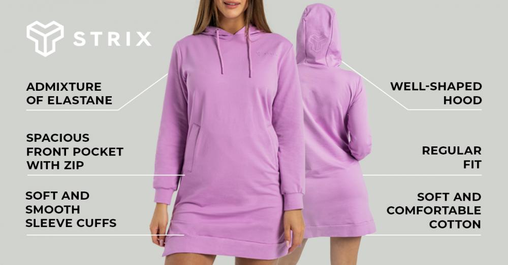 Damen ALPHA Longline Hoodie Amethyst- STRIX