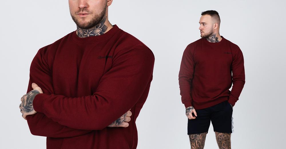 Men's Basic Jumper Burgundy - Gymbeam