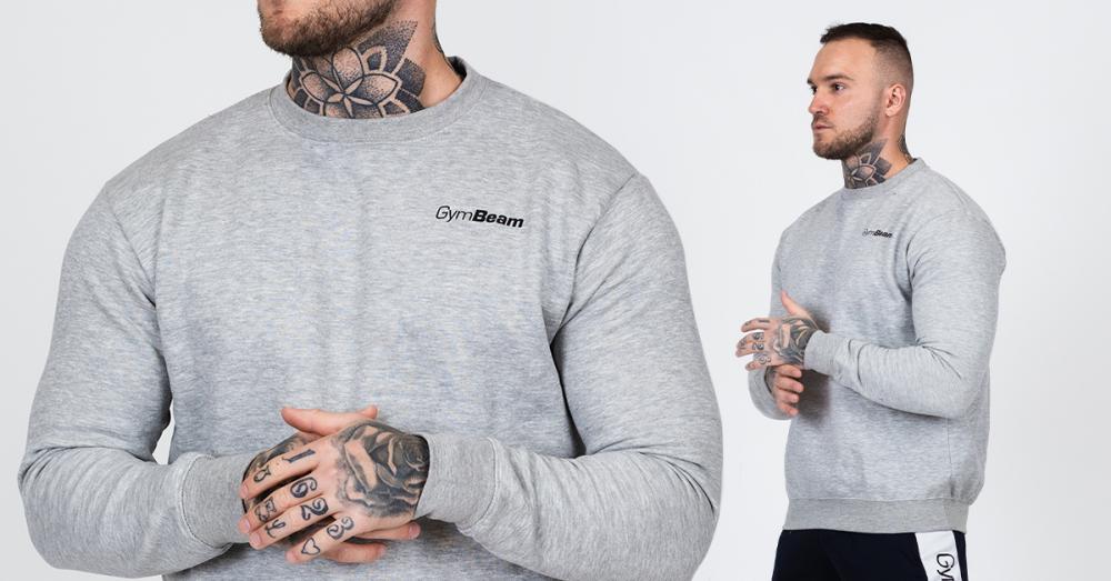 Herren Basic Pullover Grau - Gymbeam
