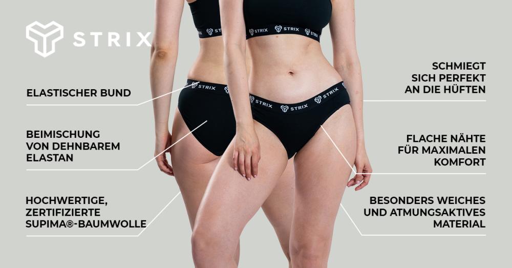 Essential Briefs briefs in a pack of 2 in black - STRIX