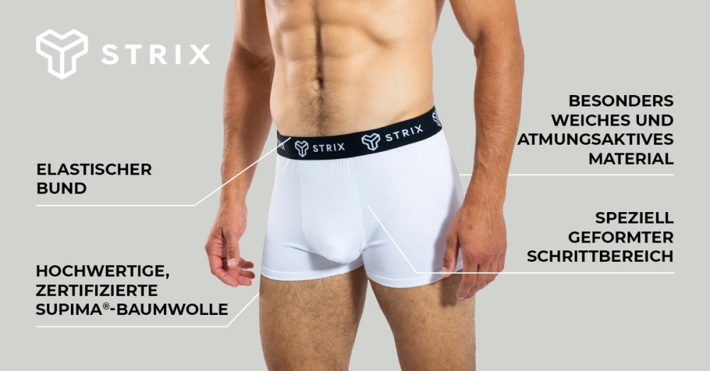 Men's Essential Trunks 2Pack White - STRIX