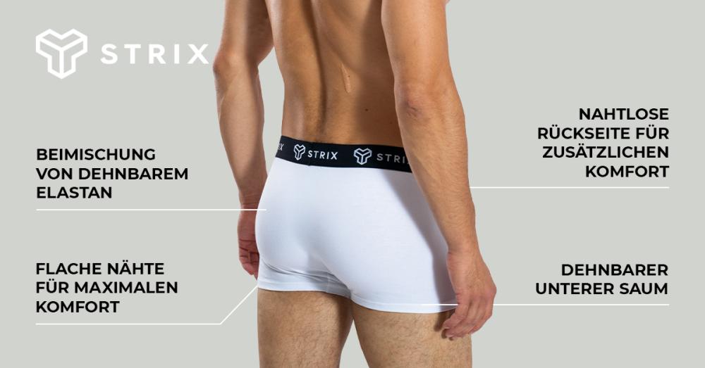 Men's Essential Trunks 2Pack White - STRIX
