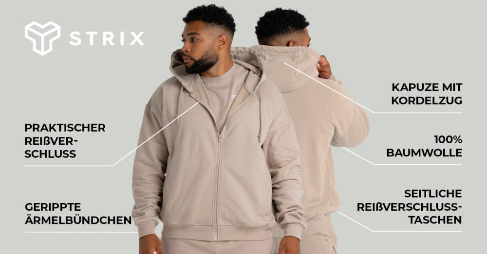 Zip Hoodie Taupe - STRIX