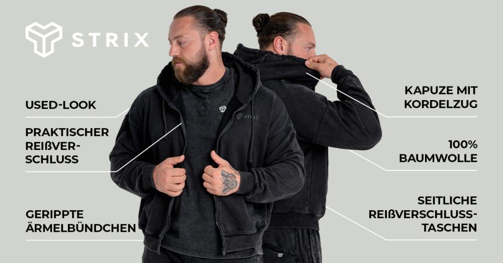 Washed Zip Hoodie - STRIX