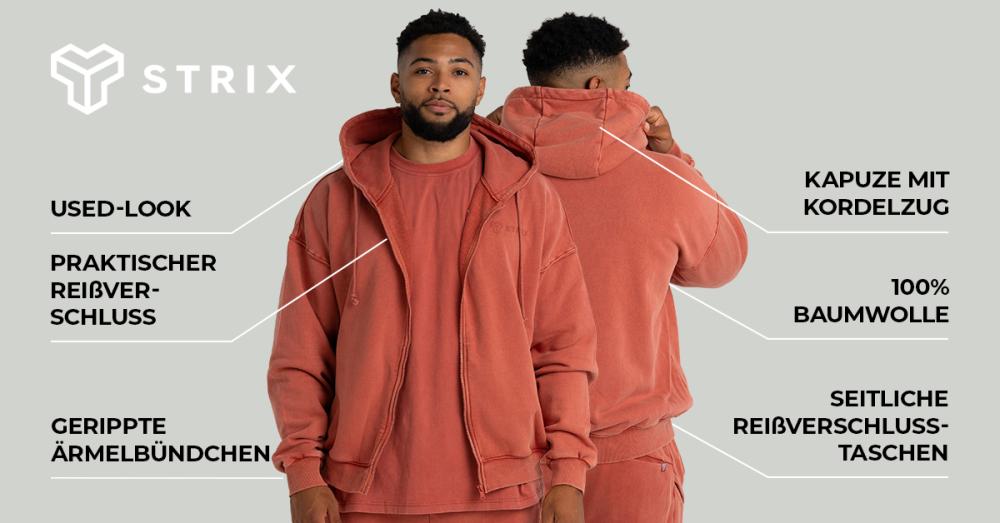 Washed Zip Hoodie Terra - STRIX