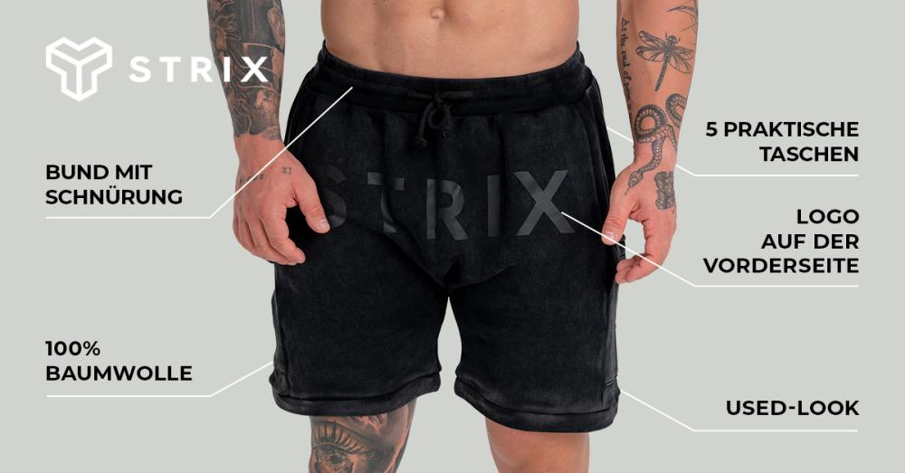 Shorts Washed Black - STRIX