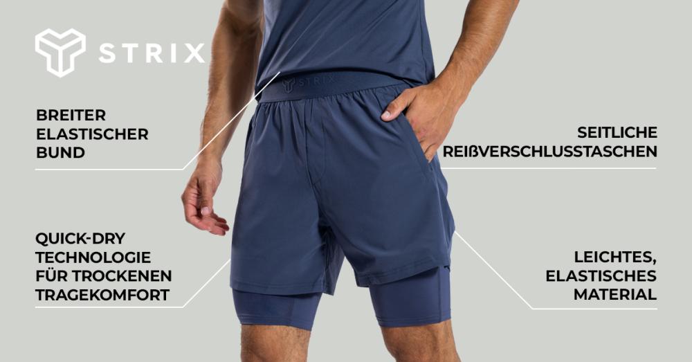 ULTRA 2in1 Shorts Graystone - STRIX