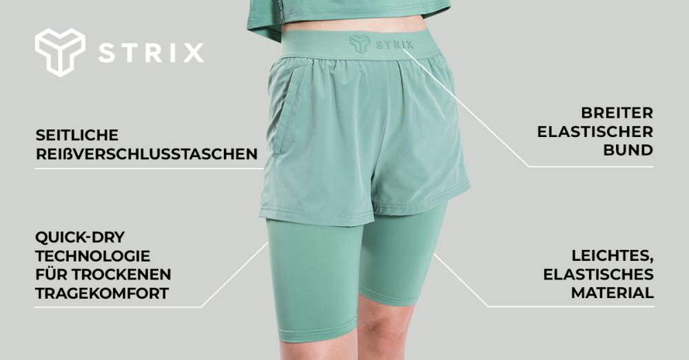 Women's ULTRA 2in1 Shorts Agave - STRIX