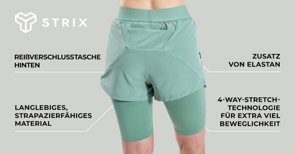 Women's ULTRA 2in1 Shorts Agave - STRIX