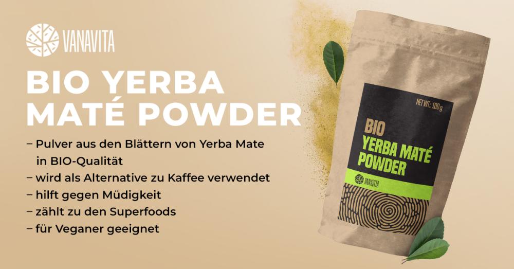 Bio-Yerba Maté-Pulver - VanaVita