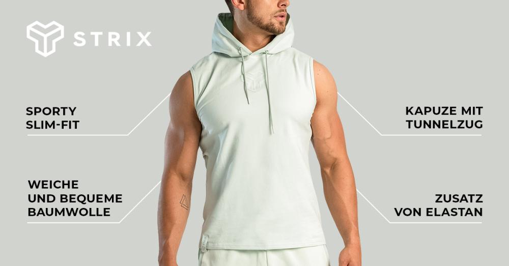 Essential Hoodie Tank Top Black -STRIX