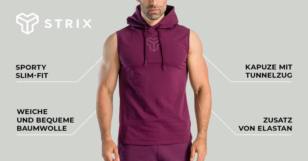 Essential Hoodie Tank Top Black -STRIX