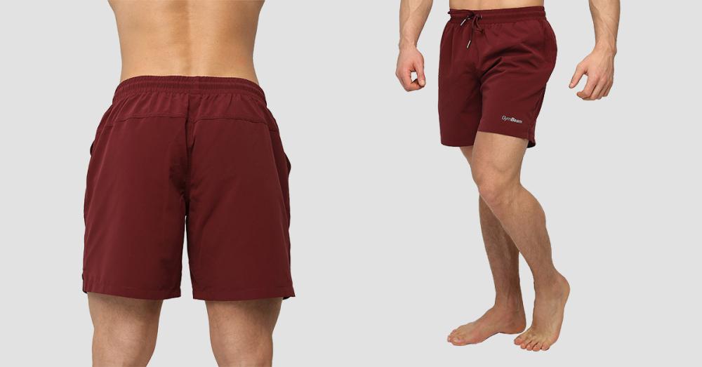 Men's Swim Shorts Burgundy - GymBeam