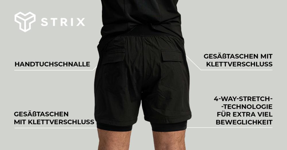 2in1 Shorts schwarz - STRIX