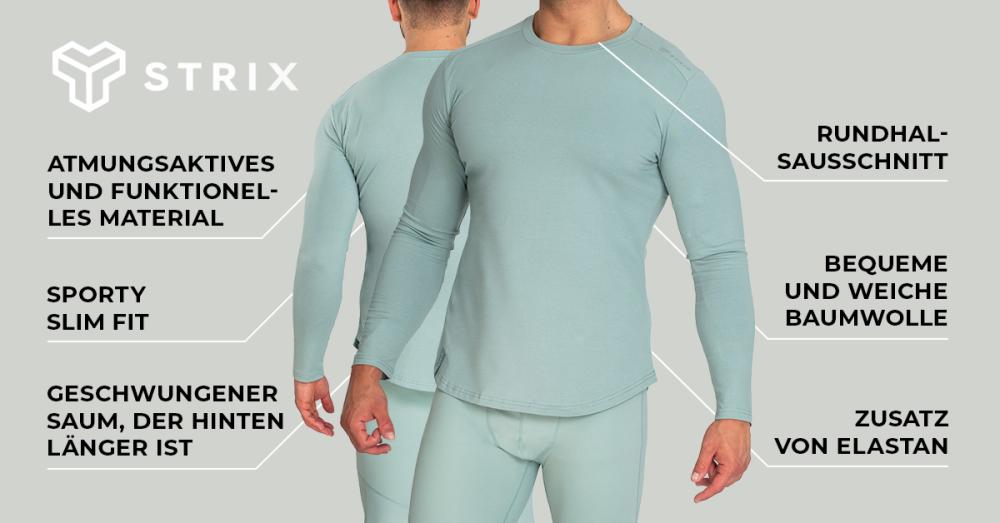 Nebula Langarm-T-Shirt Steinblau - STRIX