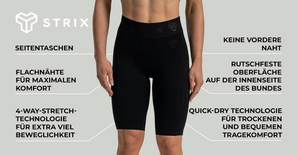 Lunar Biker Shorts Black - STRIX