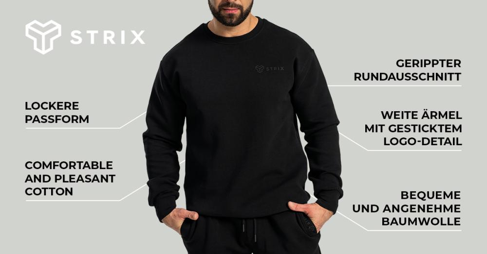 Relaxed Sweatshirt Black - STRIX