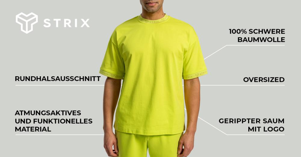 Oversized Heavy Tee Chartreuse - STRIX