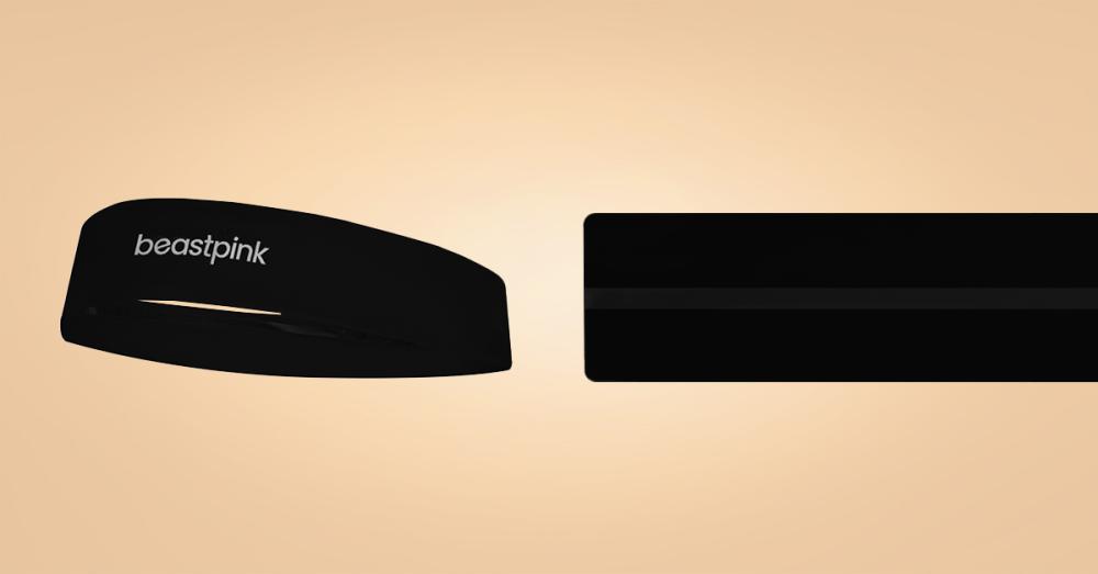 Sport-Haarband in Black - BeastPink