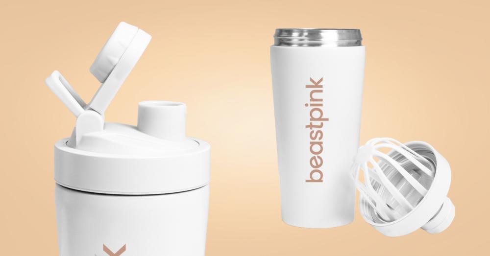 Steel Shaker 650 ml White - BeastPink