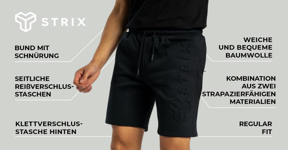 Geprägte Shorts in Black - STRIX