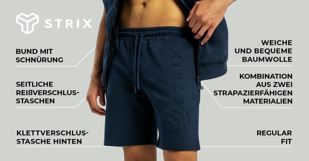 Geprägte Shorts in Midnight Blue - STRIX