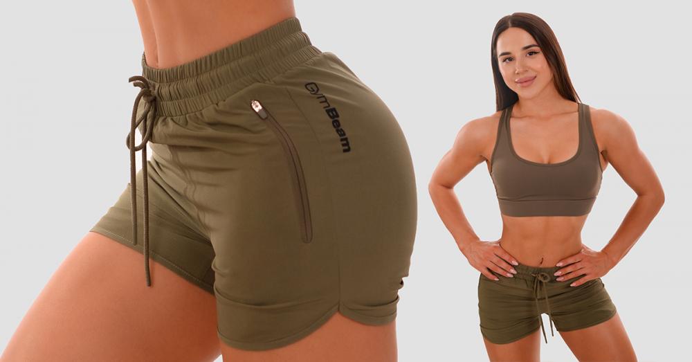 Damen TRN Shorts Olive - GymBeam