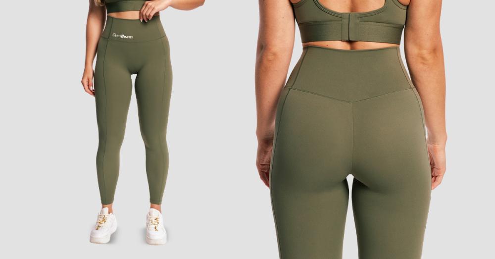 Women's Combat Leggings Olive Grey - GymBeam