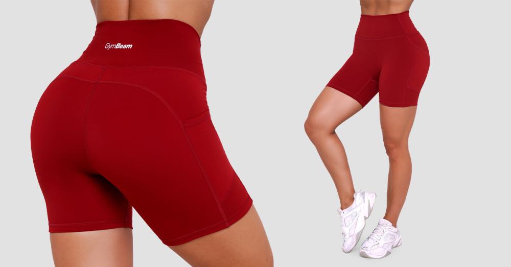 Women's Ignite Shorts Dark Red - GymBeam 
