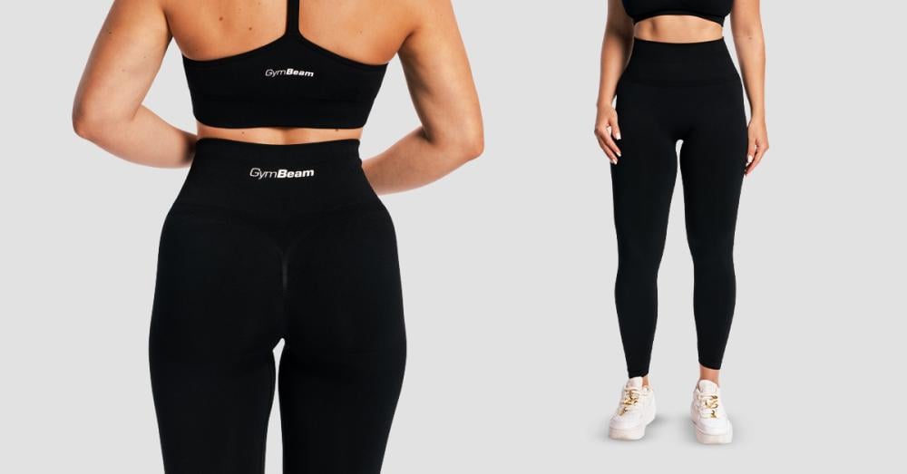 Women's Seamless Leggings Sculpt Black - GymBeam