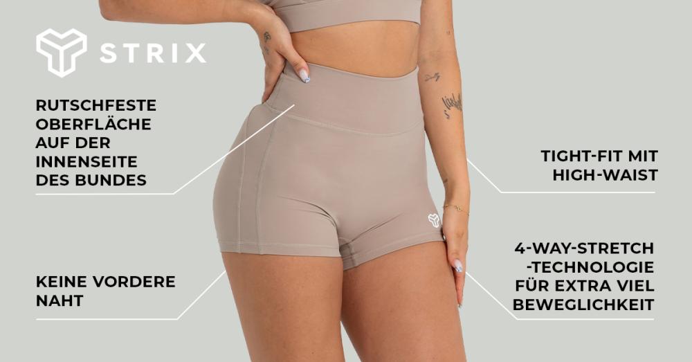 Women's Shorts Taupe - STRIX