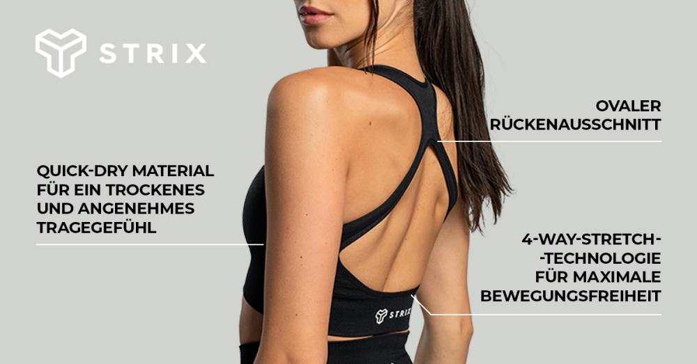 Nahtloser Sport-BH Schwarz - STRIX