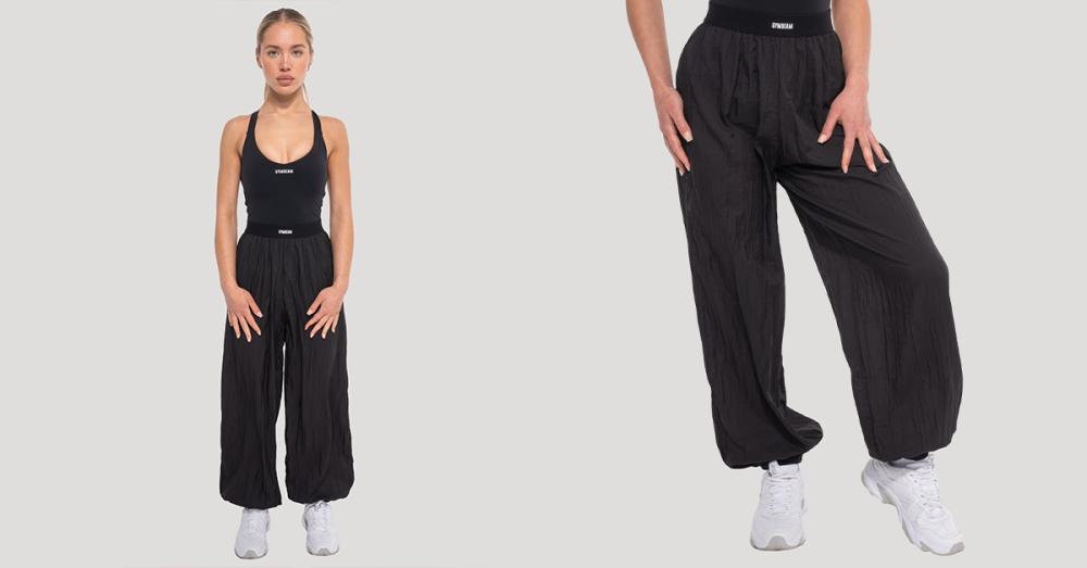 Damen-Flow-Hose Schwarz – GymBeam“ width=