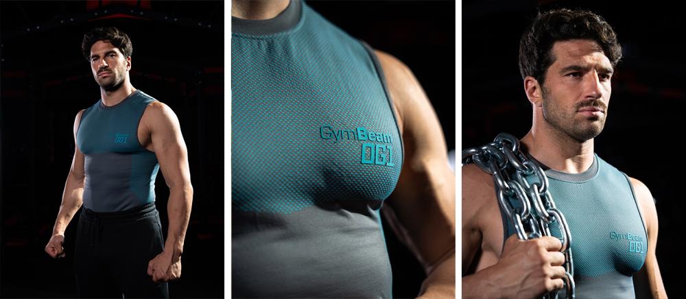 OG1 Seamless Tank Top in Grey/Blue - GymBeam