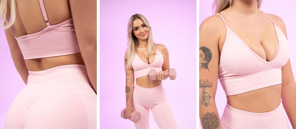 Luma Sport-BH in Baby Pink - GymBeam