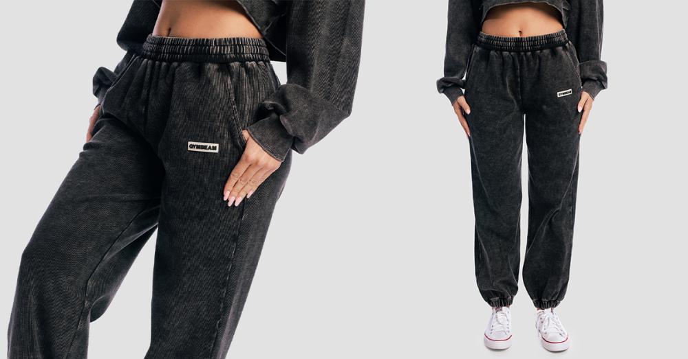 Aura Jogginghose für Frauen in Washed Black - GymBeam