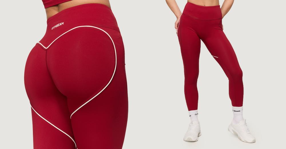 Varsity Leggings für Frauen in Red - GymBeam