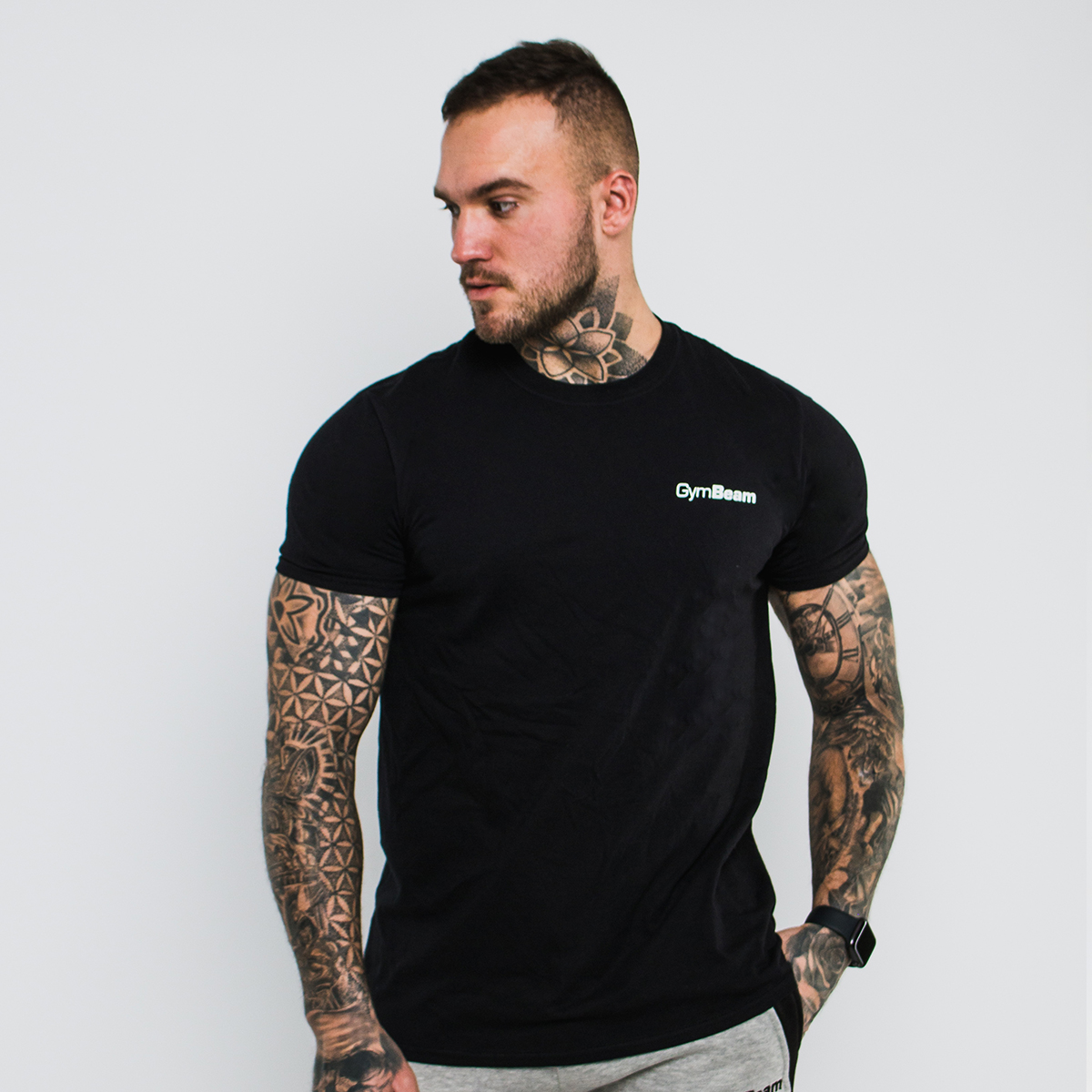 GymBeam Basic T-Shirt für Männer in Black XXXL