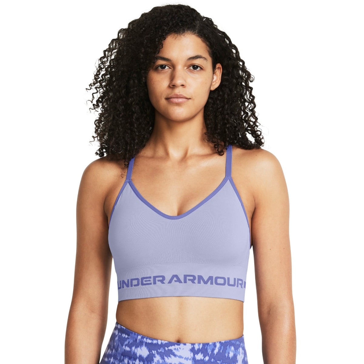 Bra Seamless Low Long Bra Purple - Under Armour