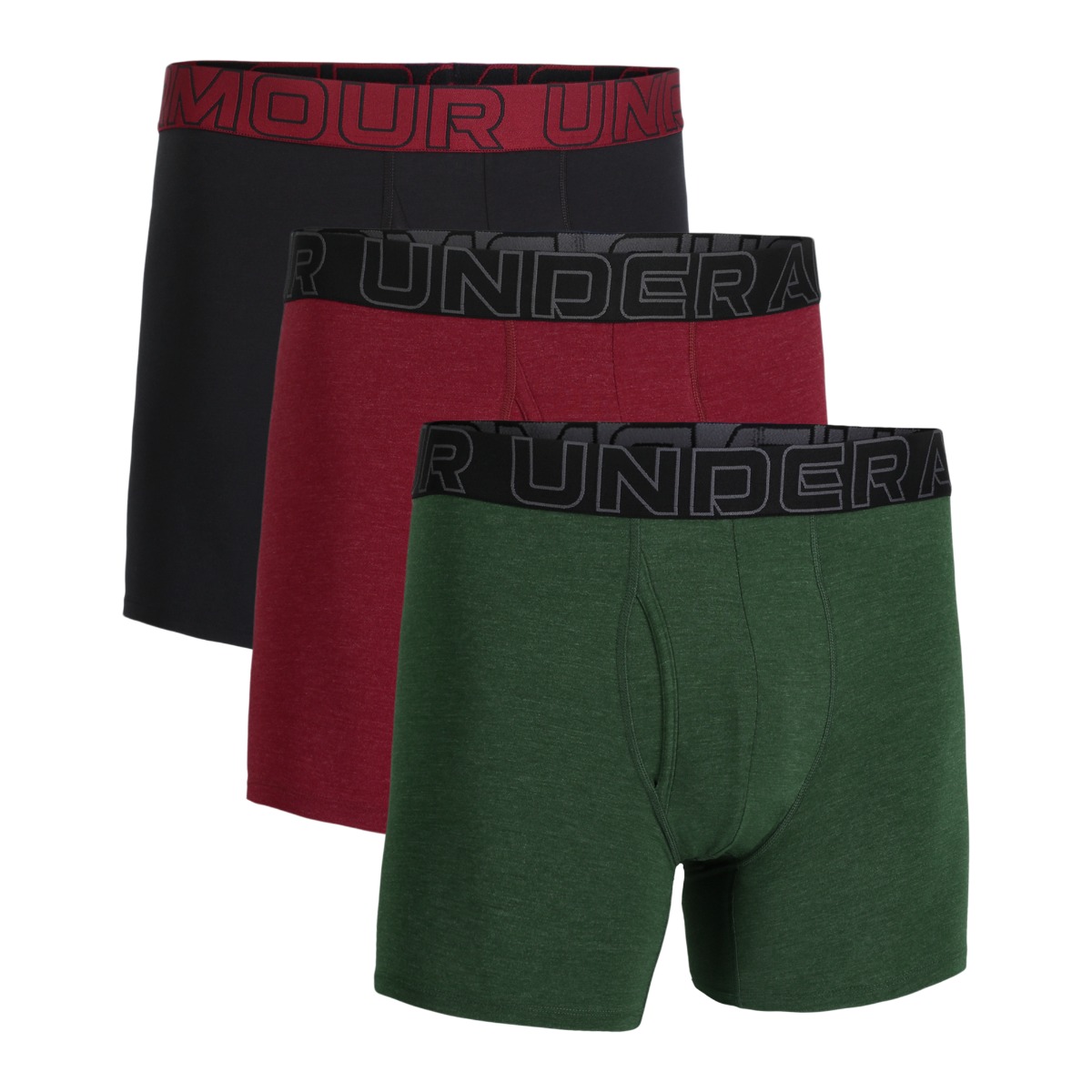 Under Armour M Perf Cotton Boxershorts für Männer 6in im 3er-Pack in Green XL