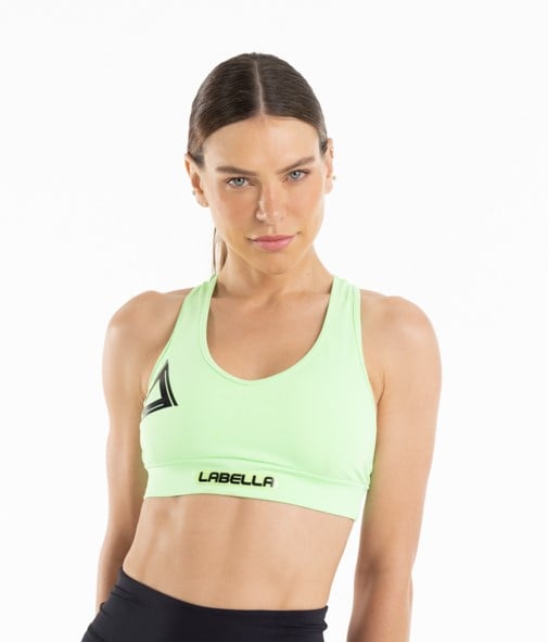 Sports Bra Highlight Green - LABELLAMAFIA