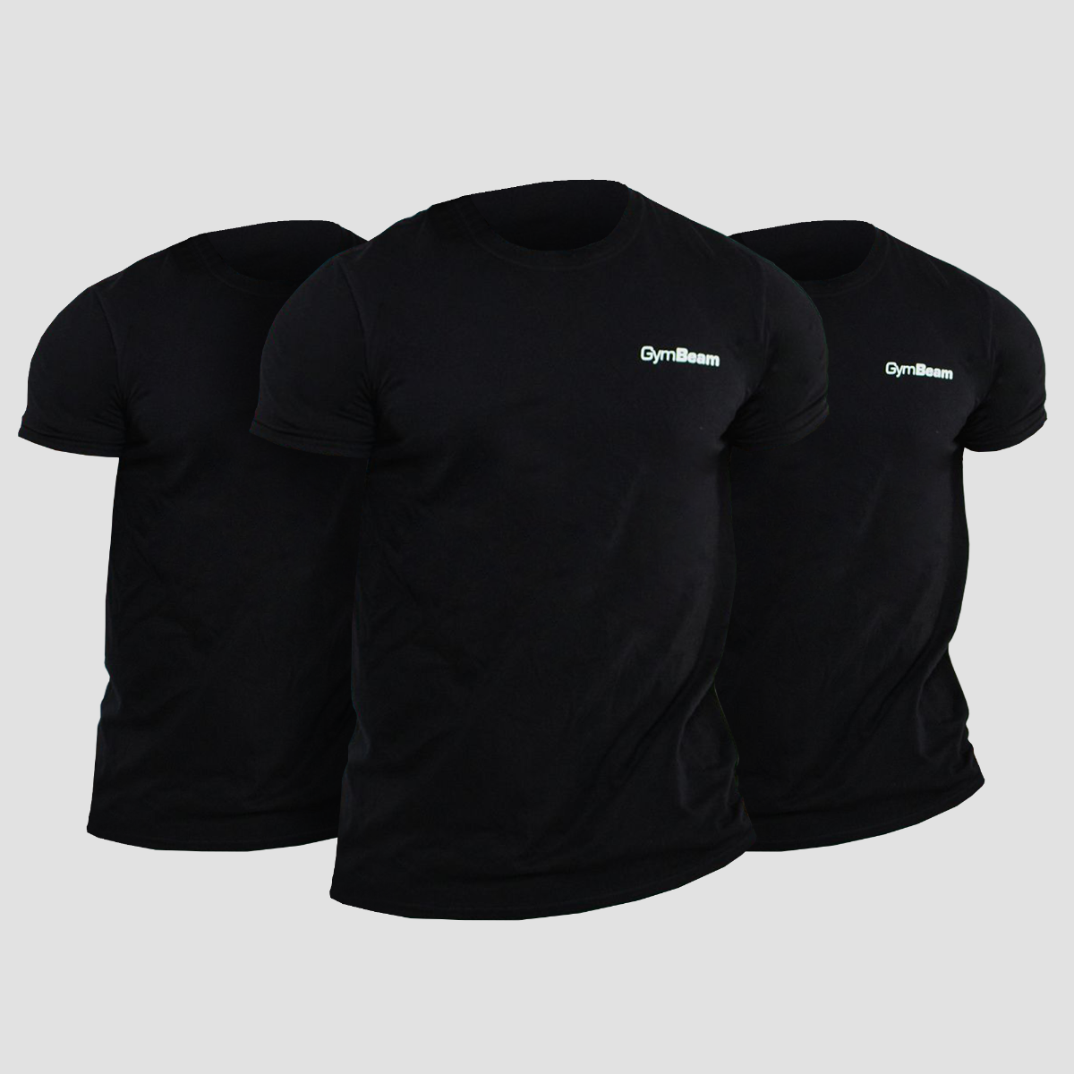 Basic T-Shirt 3er-Pack in Black - GymBeam