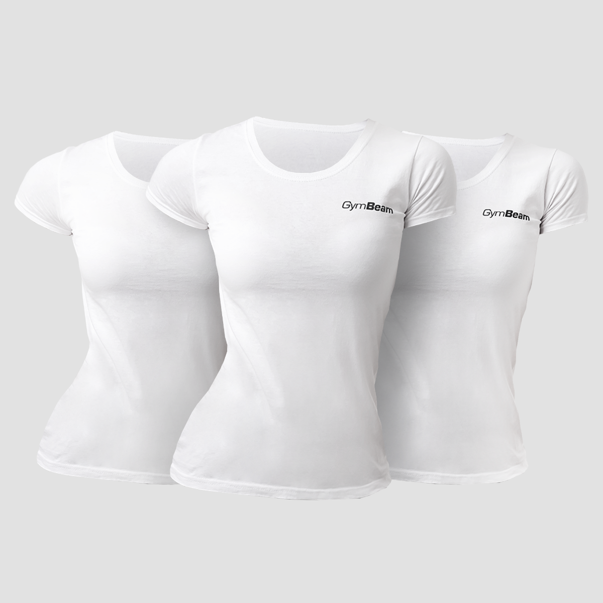 Basic T-Shirt für Frauen 3er-pack in White - GymBeam