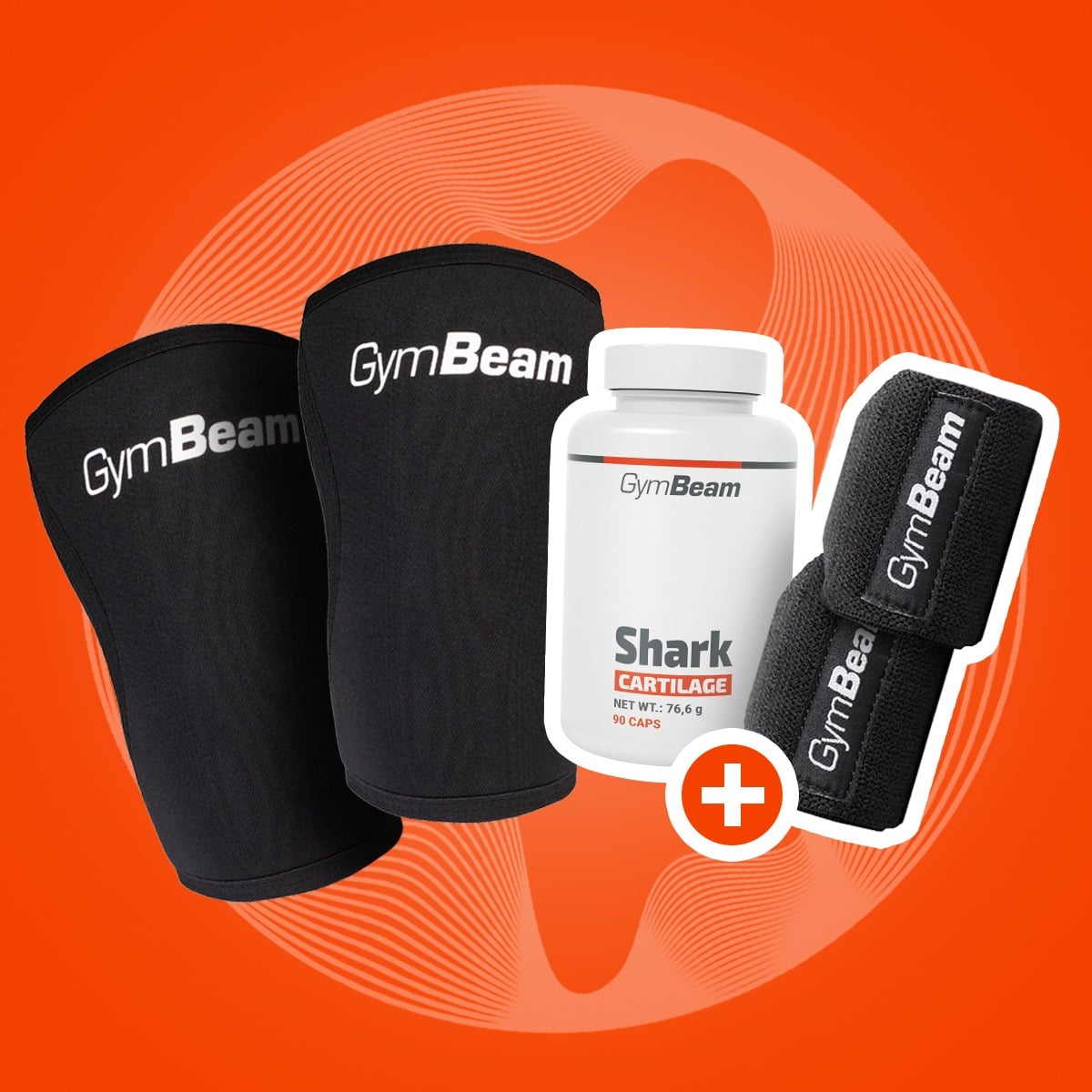 Conquer Neopren-Kniebandage - GymBeam + Geschenke